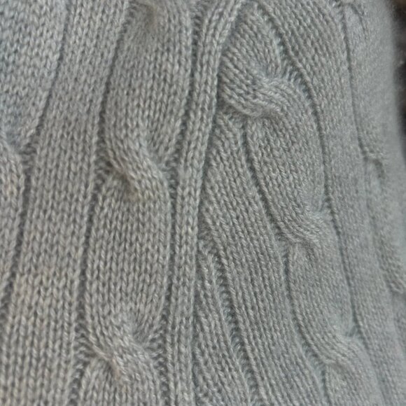 Ralph Lauren Black Label 100% Cashmere Cable Knit Sweater Size Large - Picture 4 of 7